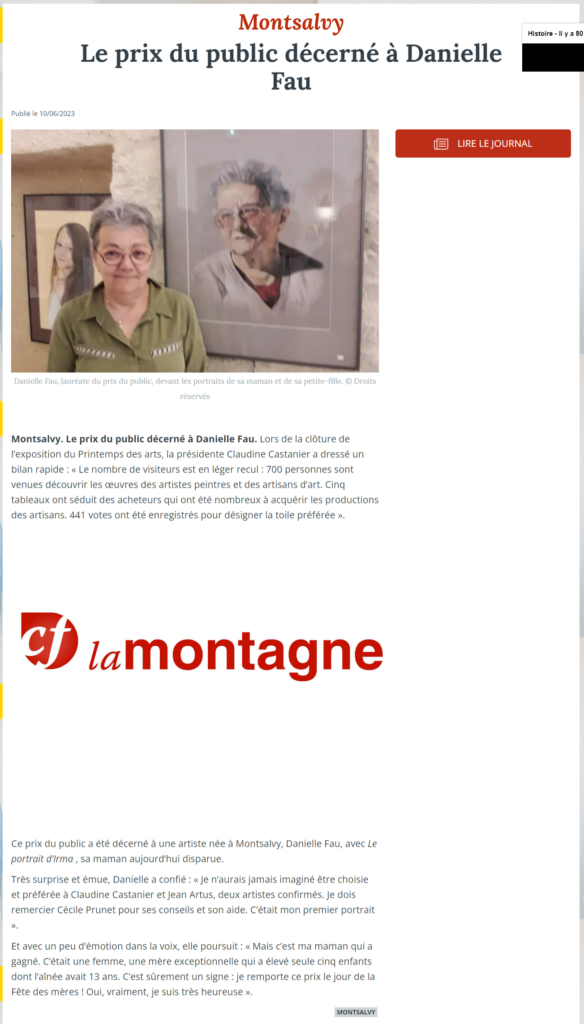 Article La Montagne du 10 juin 2023